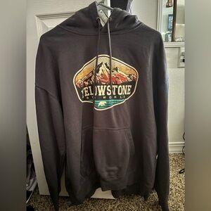 Prairie Mountain Yellowstone Black Hoodie